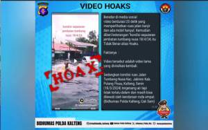 Video Mobil Hanyut di Jembatan Tumbang Nusa Adalah Hoaks