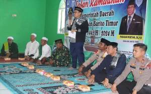 Pj Bupati Barito Timur Safari Ramadan di Masjid Nurul Huda Desa Lagan