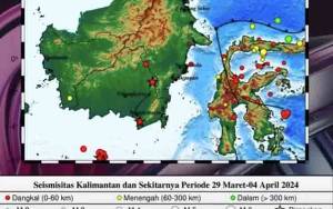 BMKG: Tujuh Kali Gempa Guncang Kalimantan pada 29 Maret-4 April 2024