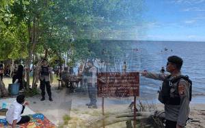Polres Kobar-Kalteng Amankan Kawasan Wisata Pantai Kubu-Bugam Raya