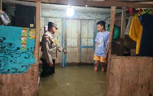 Debit Air Sungai Arut Meningkat, Desa Nanga Mua Terendam Banjir