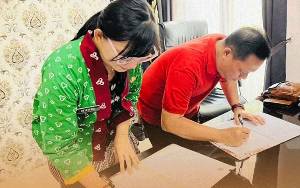 Kepala Puskesmas Bukit Hindu dan LPKA Palangka Raya Tndatangani MOU Tingkatkan Kesehatan Anak