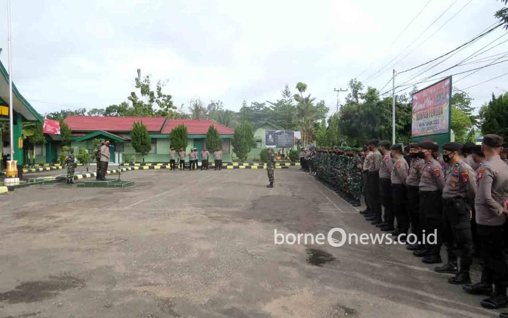 Jaga Sinergitas TNI/Polri Kodim 1013 Muara Teweh Gelar Apel Gabungan