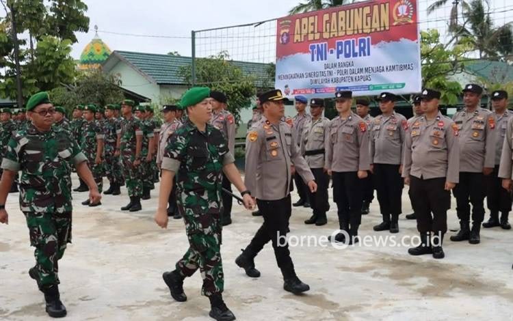 TNI - Polri di Kapuas Gelar Apel Gabungan