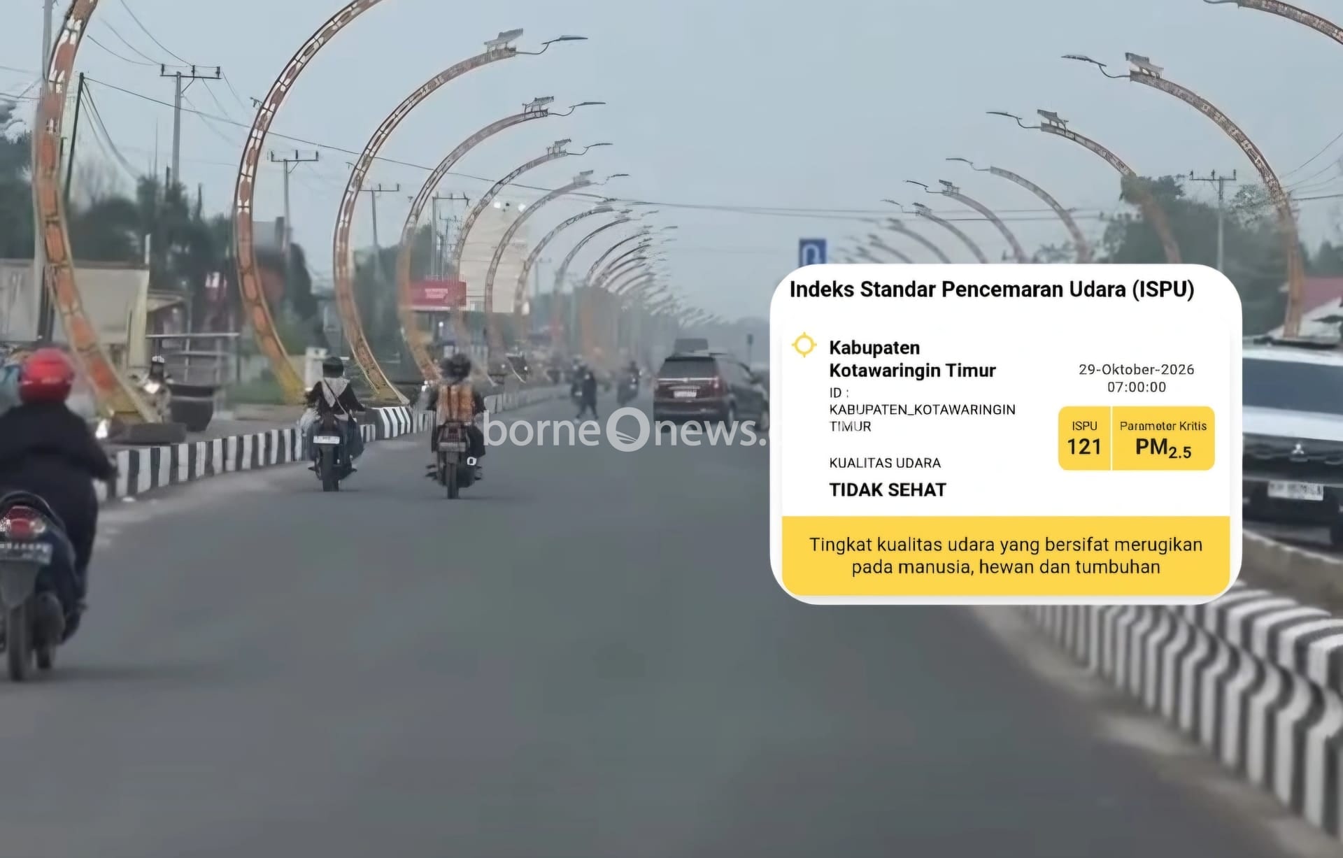 Kualitas Udara Kotim Membaik Setelah Hujan, PM2.5 Turun ke Angka 121